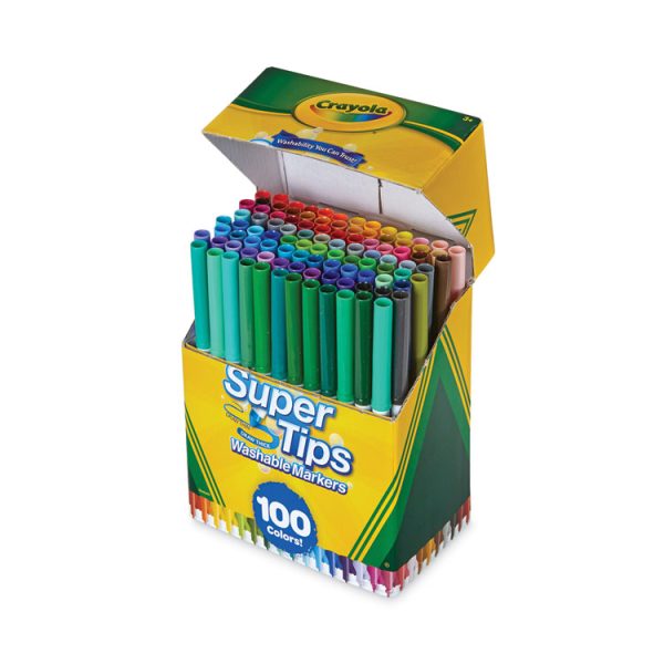 Super Tips Washable Markers, Fine/broad Bullet Tips, Assorted Colors, 100/set - Image 4