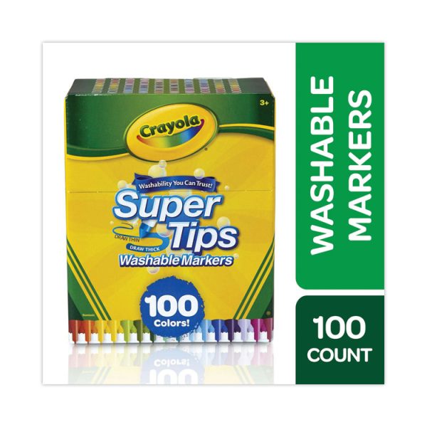 Super Tips Washable Markers, Fine/broad Bullet Tips, Assorted Colors, 100/set - Image 10