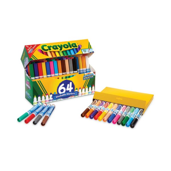 Broad Line Washable Markers, Broad Bullet Tip, Assorted Colors, 64/set - Image 7