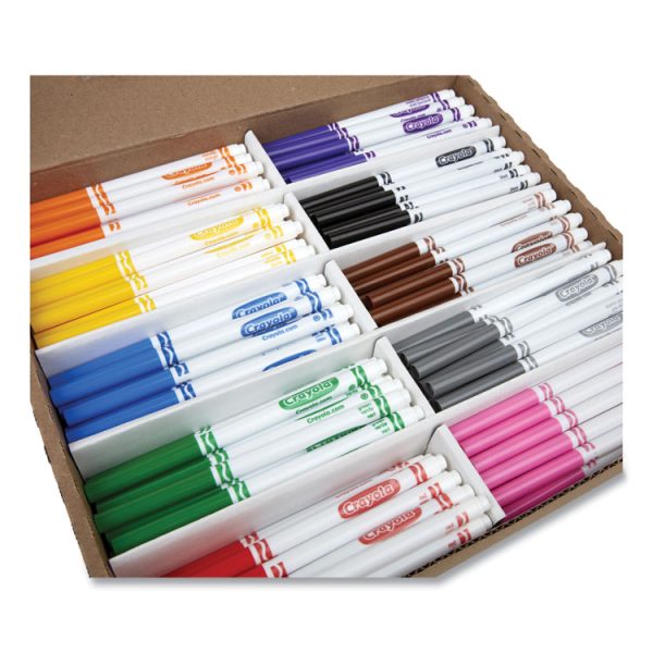Fine Line 200-Count Classpack Non-Washable Marker, Fine Bullet Tip, Assorted Colors, 200/box - Image 3