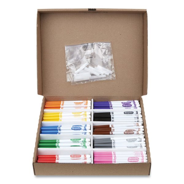 Fine Line 200-Count Classpack Non-Washable Marker, Fine Bullet Tip, Assorted Colors, 200/box - Image 5
