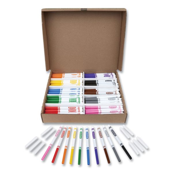 Fine Line 200-Count Classpack Non-Washable Marker, Fine Bullet Tip, Assorted Colors, 200/box - Image 7