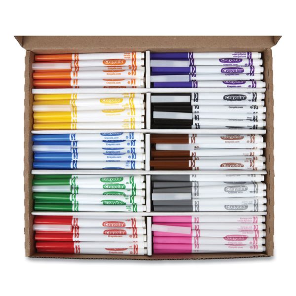Fine Line 200-Count Classpack Non-Washable Marker, Fine Bullet Tip, Assorted Colors, 200/box - Image 8