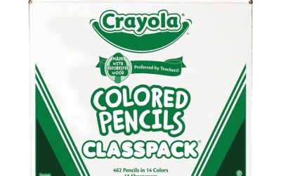 Color Pencil Classpack Set with (462) Pencils and (12) Pencil Sharpeners, 3.3 mm, 2B, Assorted Lead and Barrel Colors, 462/BX