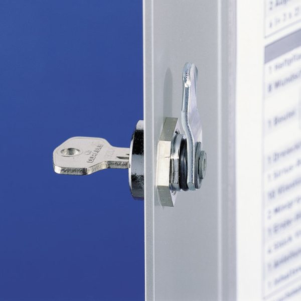 Locking Key Cabinet, 36-Key, Brushed Aluminum, Silver, 11.75 x 4.63 x 11 - Image 2