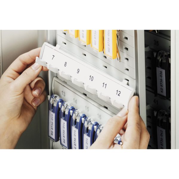 Locking Key Cabinet, 72-Key, Brushed Aluminum, Silver, 11.75 x 4.63 x 15.75 - Image 6