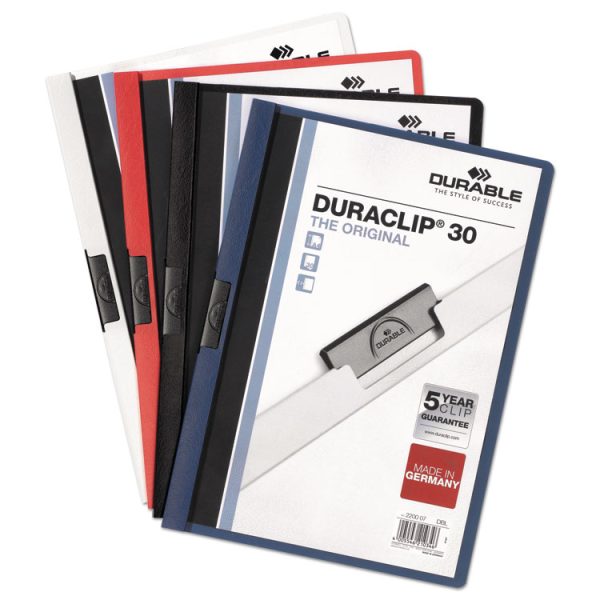 Duraclip Report Cover, Clip Fastener, 8.5 X 11, Clear/black, 25/box - Image 9