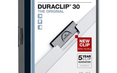 DuraClip Report Cover, Clip Fastener, 8.5 x 11,  Clear/Graphite, 25/Box