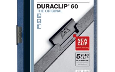 Duraclip Report Cover, Clip Fastener, 8.5 X 11, Clear/dark Blue, 25/box