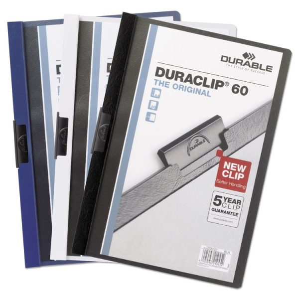 Duraclip Report Cover With Clip Fastener, 8.5 X 11, Clear/navy, 25/box - Image 7