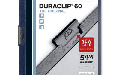 Duraclip Report Cover With Clip Fastener, 8.5 X 11, Clear/navy, 25/box
