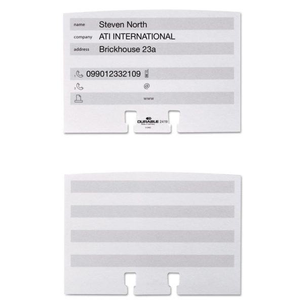Telindex Desk Address Card File, Holds 500 2.88 X 4.13 Cards, 5.13 X 9.31 X 3.56, Plastic, Graphite/black - Image 3