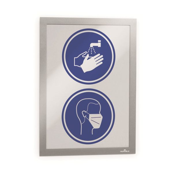Duraframe Sun Sign Holder, 8.5 X 11, Silver Frame, 2/pack - Image 2