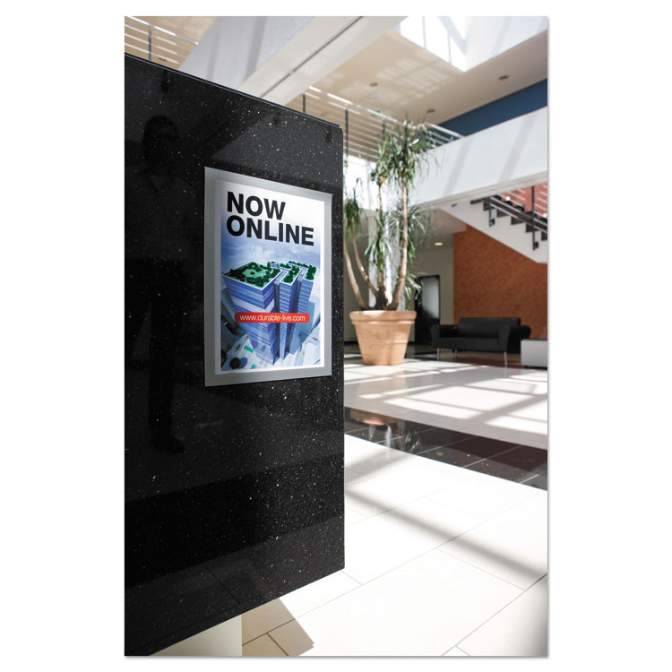 DURAFRAME Sign Holder, 11 x 17, Silver, 2/Pack - Image 6