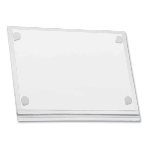 Self-Adhesive Water-Resistant Sign Holder, 8.5 x 11, Clear Frame, 5/Pack - Image 3