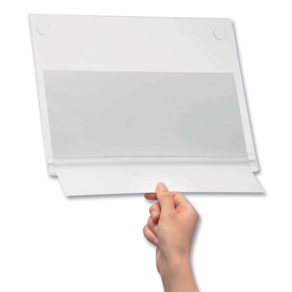 Self-Adhesive Water-Resistant Sign Holder, 8.5 x 11, Clear Frame, 5/Pack - Image 6