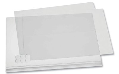 Self-Adhesive Water-Resistant Sign Holder, 11 x 17, Clear Frame, 5/Pack
