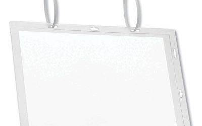 Water Resistant Sign Holder Pockets with Cable Ties, 8.5 x 11, Clear Frame, 5/Pack