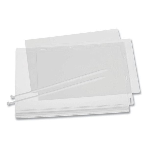 Water Resistant Sign Holder Pockets with Cable Ties, 8.5 x 11, Clear Frame, 5/Pack - Image 4