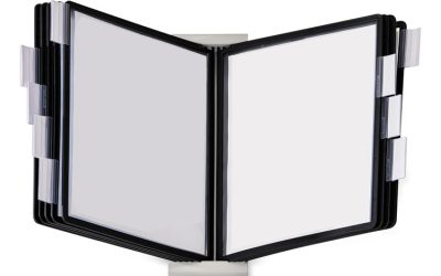 Instaview Expandable Desktop Reference System, 10 Panels, Black Borders