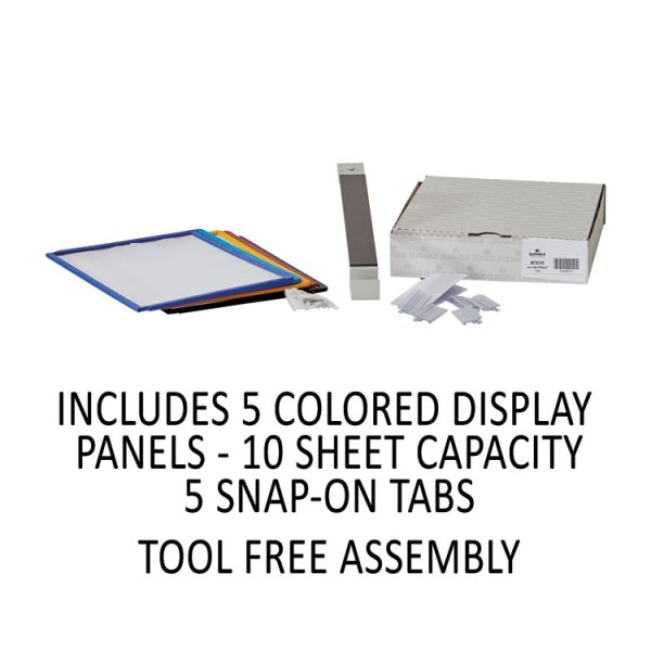 Vario Magnetic Wall Reference System, 5 Panels, 10 Pockets, Assorted Borders - Image 4