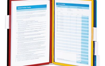 Vario Magnetic Wall Reference System, 5 Panels, 10 Pockets, Assorted Borders