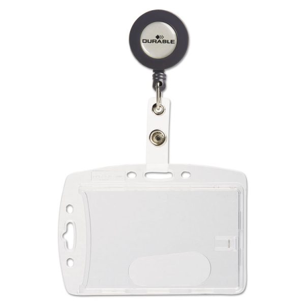 Id/security Card Holder Set, Vertical/horizontal, Reel, Clear, 10/pack - Image 3
