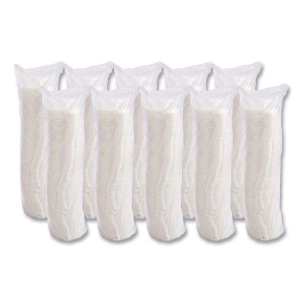 Lift N' Lock Plastic Hot Cup Lids, Fits 10 Oz Cups, White, 1,000/carton - Image 8