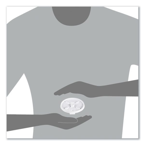 Lift N' Lock Plastic Hot Cup Lids, Fits 10 Oz Cups, White, 1,000/carton - Image 6