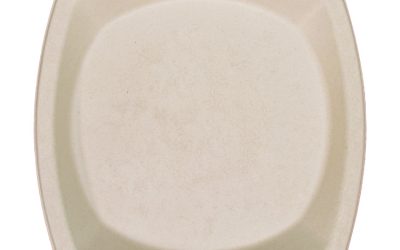 Compostable Fiber Dinnerware, ProPlanet Seal, Plate, 10 x 10, Tan, 125/Pack
