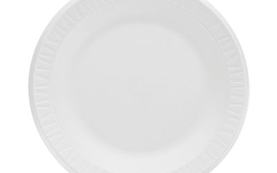 Concorde Non-Laminated Foam Plate, 10.25″ dia., White, 125/Pack, 4 Packs/Carton