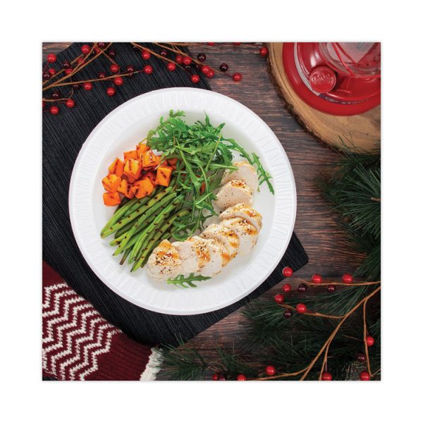 Concorde Non-Laminated Foam Plate, 10.25" dia., White, 125/Pack, 4 Packs/Carton - Image 2