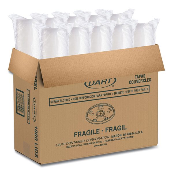 Plastic Cold Cup Lids, Fits 10 Oz Cups, Translucent, 100 Pack, 10 Packs/carton - Image 5