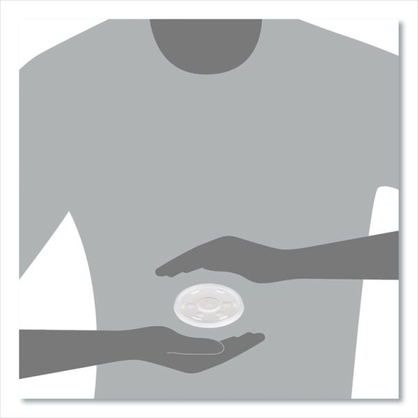 Plastic Cold Cup Lids, Fits 10 Oz Cups, Translucent, 100 Pack, 10 Packs/carton - Image 4