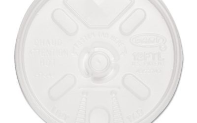 Lift N’ Lock Plastic Hot Cup Lids, With Straw Slot, Fits 10 Oz To 14 Oz Cups, Translucent, 100/sleeve, 10 Sleeves/carton