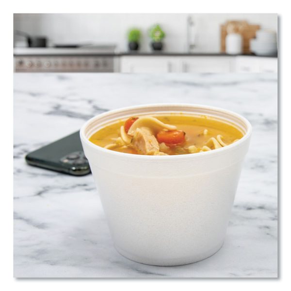 Food Containers, 12 oz, White, Foam, 25/Bag, 20 Bags/Carton - Image 5