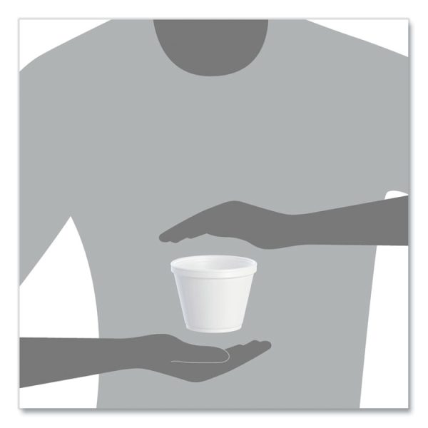 Food Containers, 12 oz, White, Foam, 25/Bag, 20 Bags/Carton - Image 6