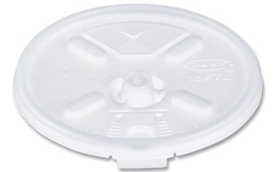 Lift N’ Lock Plastic Hot Cup Lids, With Straw Slot, Fits 12 Oz To 24 Oz Cups, Translucent, 100/pack, 10 Packs/carton