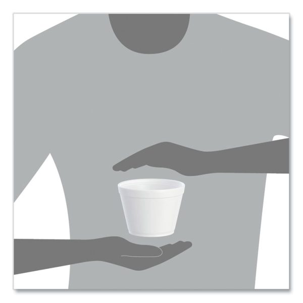 Foam Containers, Extra Squat, 16 oz, White, 25/Bag, 20 Bags/Carton - Image 5