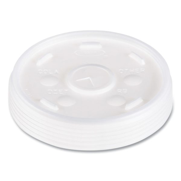Plastic Lids, Fits 12 Oz To 24 Oz Hot/cold Foam Cups, Straw-Slot Lid, White, 100/pack, 10 Packs/carton - Image 2