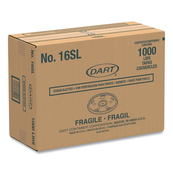 Plastic Lids, Fits 12 Oz To 24 Oz Hot/cold Foam Cups, Straw-Slot Lid, White, 100/pack, 10 Packs/carton - Image 3