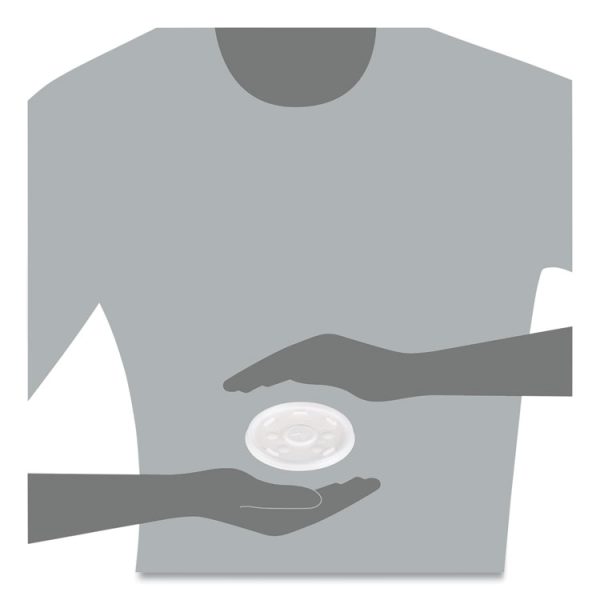 Plastic Lids, Fits 12 Oz To 24 Oz Hot/cold Foam Cups, Straw-Slot Lid, White, 100/pack, 10 Packs/carton - Image 6