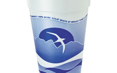 Horizon Hot/cold Foam Drinking Cups, 20 Oz, Printed, Blueberry/white, 25/bag, 20 Bags/carton