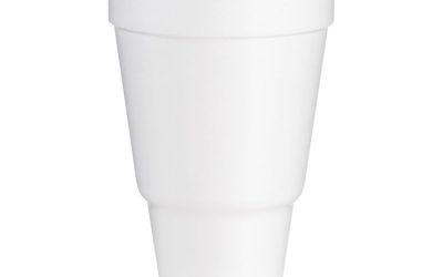 Foam Drink Cups, 32 oz, Tapered Bottom, White, 25/Bag, 20 Bags/Carton