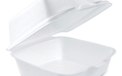 Foam Hinged Lid Containers, 5.38 X 5.5 X 2.88, White, 500/carton