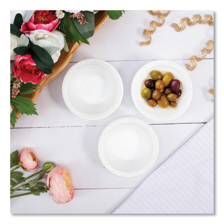 Non-Laminated Foam Dinnerware, Bowl, 5 oz, White, 125/Pack, 8 Packs/Carton - Image 5