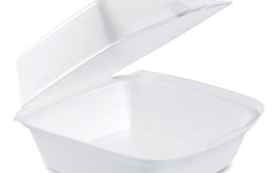 Foam Hinged Lid Containers, 6 X 5.78 X 3, White, 500/carton