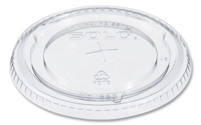 Pete Flat Straw-Slot Cold Cup Lids, Fits 16 Oz To 24 Oz, Clear, 100/pack, 10 Packs/carton