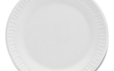 Concorde Foam Plate, 6″ dia, White, 1,000/Carton
