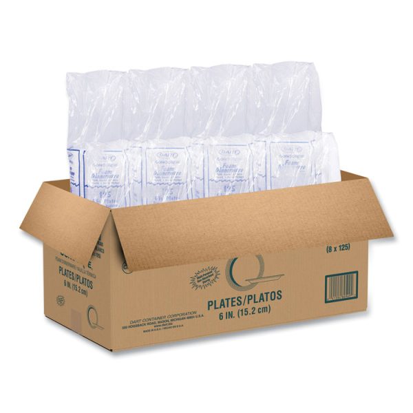 Concorde Foam Plate, 6" dia, White, 1,000/Carton - Image 6